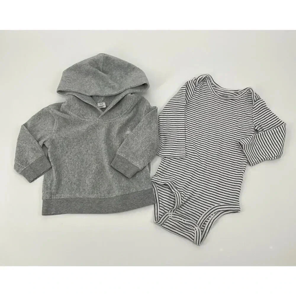 Baby Gap Hoodie 12-18 Months Jacket Carters One Piece Long Sleeve Shirt Set